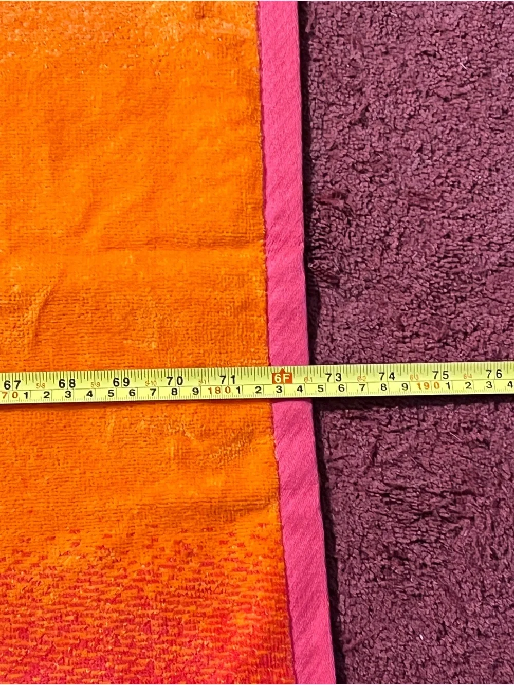 Vermillion Sunset Colored Beach Towel